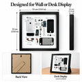 Retechart-Teardown-Rahmen des iPhone der ersten Generation, 33 × 33 × 3,5 cm, mit Rückansicht und Möglichkeiten zur Wand- oder Tischpräsentation
