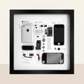 iPhone 1st Generation teardown frame art, limited edition vintage Apple disassembly wall decor