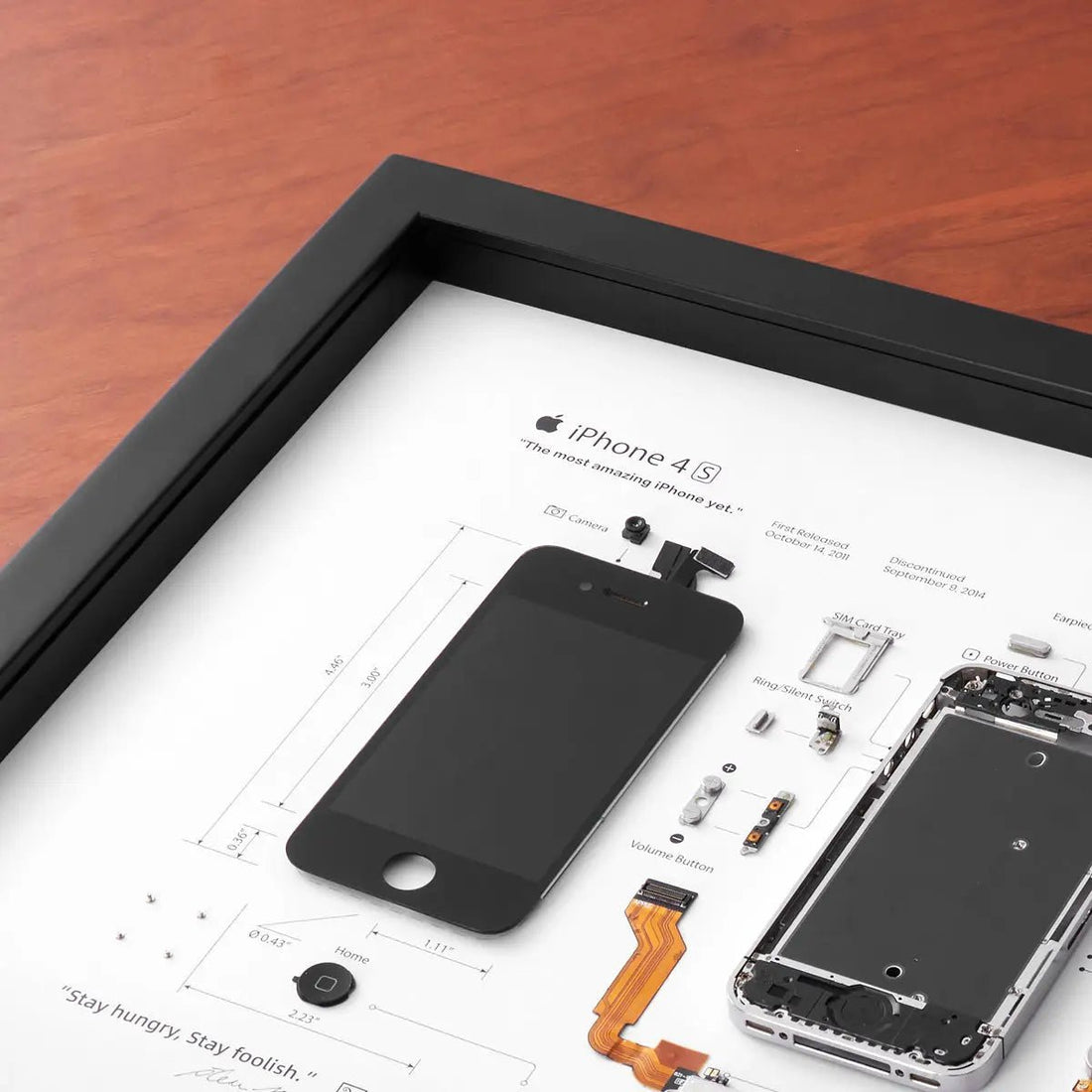iPhone 4S Teardown Frame | Collectible Apple Tech Art