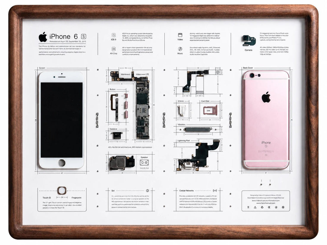 iPhone 6S Teardown Frame | Collectible Apple Tech Art